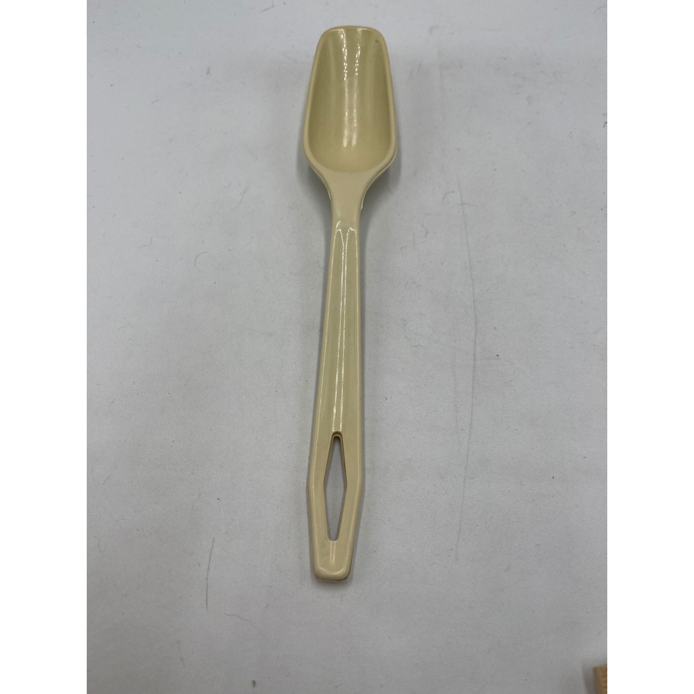 Vintage Melamine Mixing Spoon Kitchen Tool OS Beige Retro Scoop